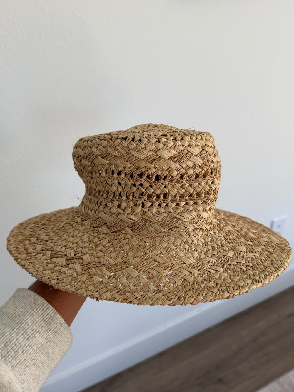 Lack Of Color Natural Straw Wide-Brim Sun Hat